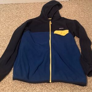 Patagonia Two-Tone Fleece Jacket with Yellow Accents